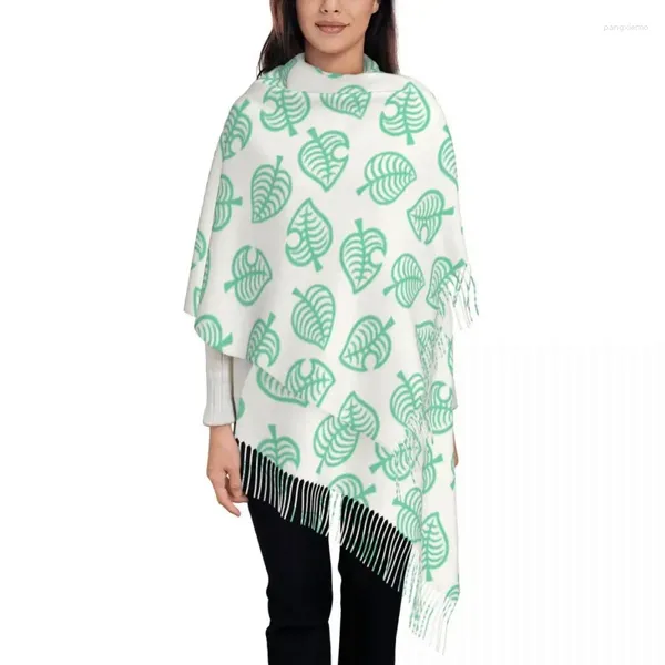 Roupas étnicas Lenço de cruzamento de animais para mulheres outono inverno pashmina xale envoltório lenços grandes com vestido de noite de borla