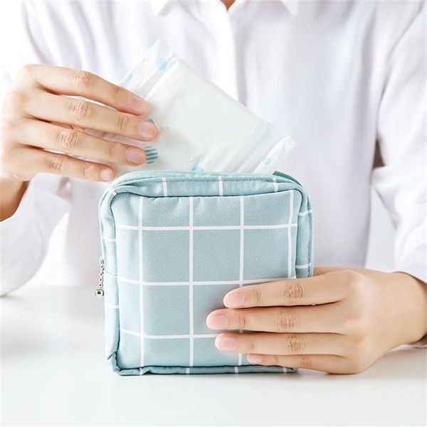 1 pçs feminino saco de cosméticos caso necessário bonito organizador de viagem moda menina batom absorventes higiênicos sacos de maquiagem bolsa 220218238a