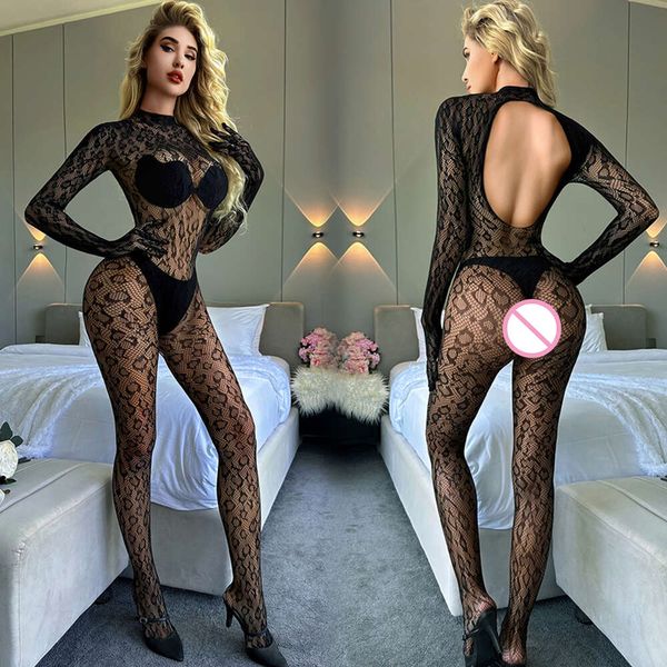 Abbigliamento a rete da donna Collant trasparenti a rete erotica Costume intimo Sexy Calza per il corpo a rete per pesci Tuta da donna sexy