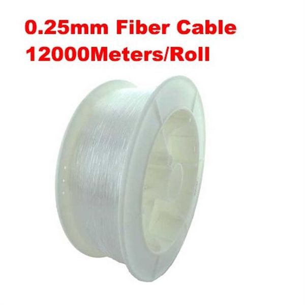 0 25mm diametro 12000m rotolo PMMA cavo in fibra ottica bagliore per illuminazione decorativa fibra led luci264N