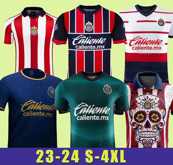 2023 2024 Chivas de Guadalajara Futbol Formaları Liga MX Camisa de Futbol Erkekler Kit Beltran Dia de Los Muertos Futbol Gömlek