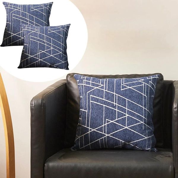 Stuhlhussen aus Polyester, quadratisches Überwurfkissen für Sofa 18