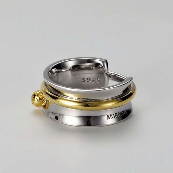 Hinterhalt Ringe Hinterhalt Farbblock Ring Doppelte Herz Spleißgewinde eingewickelt Doppelfarbe Ring Fashion Label