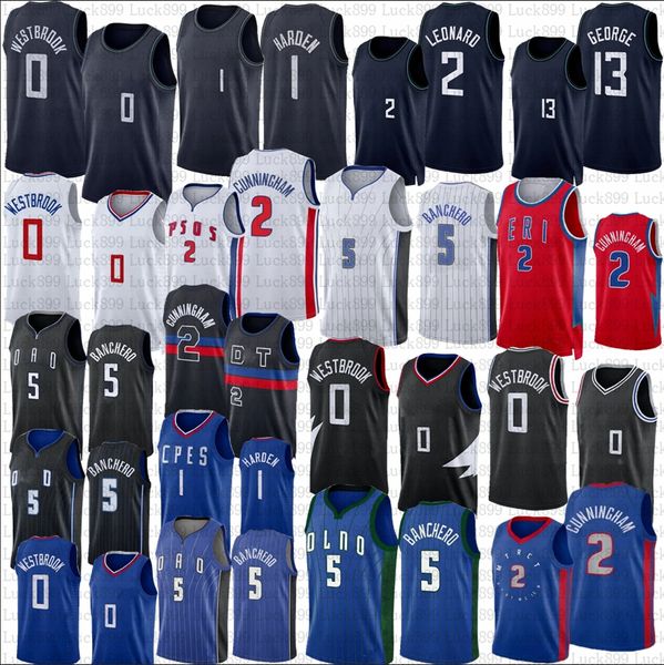 James Harden Kawhi Leonard Camisas de basquete Russell Westbrook Paul George Terance Mann PJ Tucker Norman Powell Bones Hyland Mason Plumlee City 2 Leonard