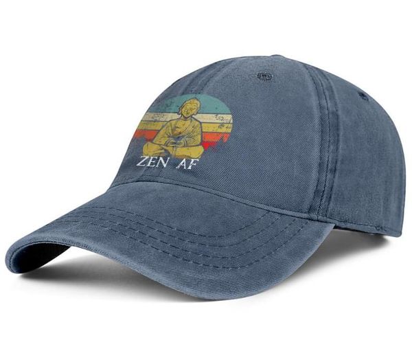 Damn Right Zen Af Gorra de béisbol de mezclilla unisex gorras de equipo geniales ajustadas AF Esencia espiritual Camuflaje Mármol blanco Flash Oro Gay4332769