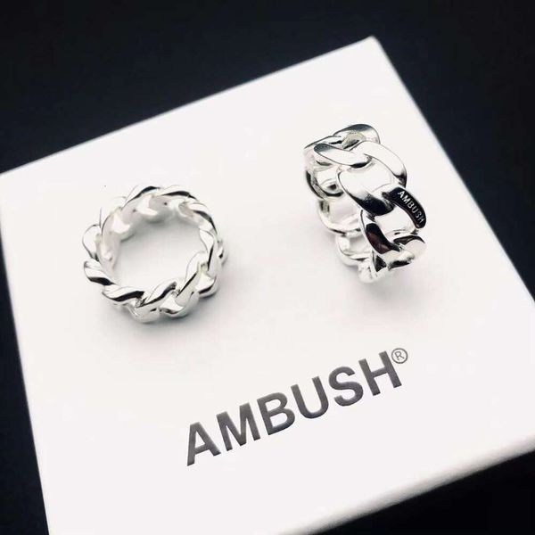 Anelli di agguato ABS Ambush Anello cubano 925 coppia argento sterling anello alla moda anello hip-hop hip-hop argento uomini alla moda da donna