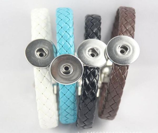 2020 nuovi braccialetti magnetici PU intercambiabili 18mm women039s vintage fai da te bottone a pressione con bottone a pressione braccialetti stile noosa gioielli 101488204