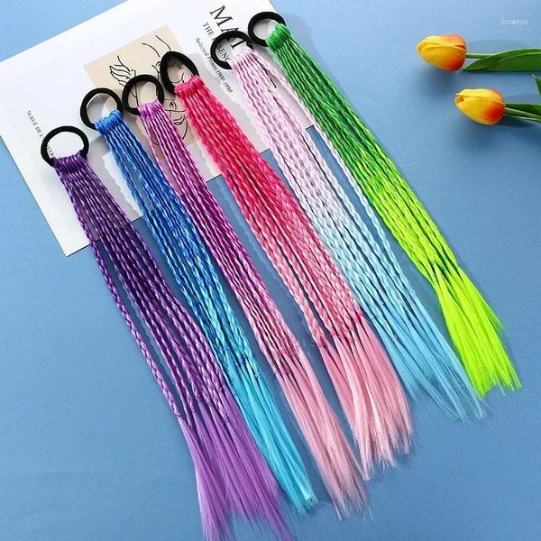 Haarschmuck Koreanische Mode Frauen Perücke Zöpfe Mädchen Schmutziges Geflecht Seil Kinder Gradient Barrettes Kopfbedeckung Baby Kinder