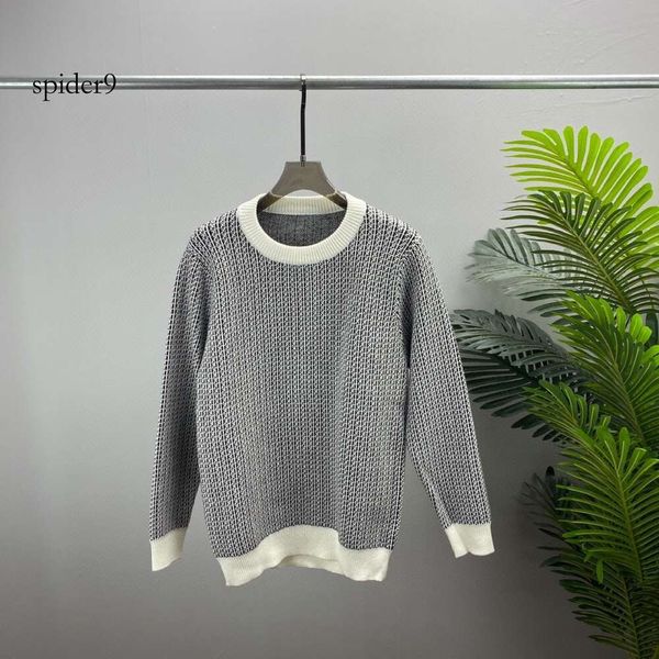 Herrenpullover Trendiger europäischer Pullover mit Rundhalsausschnitt und Patchwork-Buchstabendruckmuster, Unisex-Oberteil