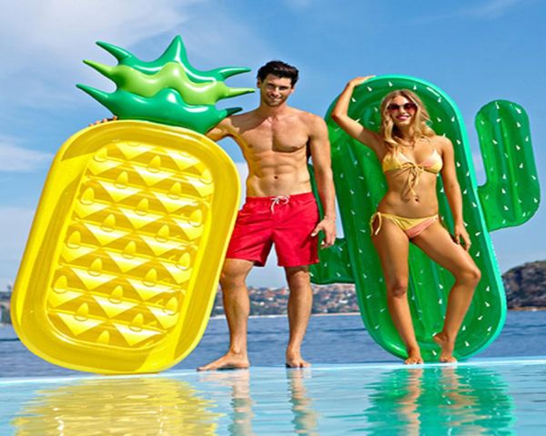 Gonflable géant piscine flotteur matelas jouets pastèque ananas Cactus plage natation anneau fruits Floatie Air Mattress4950174