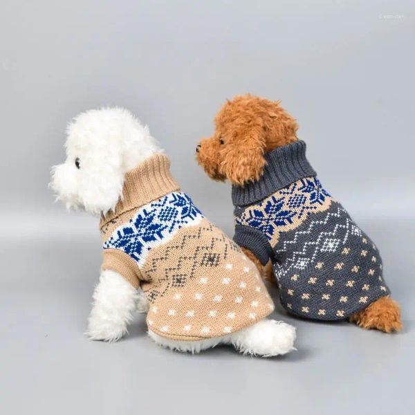 Abbigliamento per cani 15 colori Cappotto invernale di Natale Cappotto caldo e morbido maglione per animali domestici lavorato a maglia per cani di piccola taglia modello classico