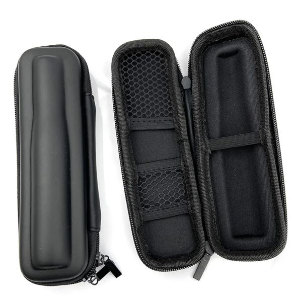 Siyah deri fermuar kasası sigara aksesuarları mini ince kasa küçük ego taşıma çantası kalem için tohakoo boru aracı zz