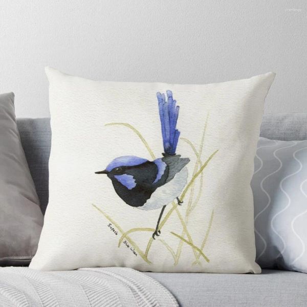 Pillow Superb Blue Wren Throw Decorative S Cover Set Christmas CoversMöbel & Wohnen, Dekoration, Dekokissen!