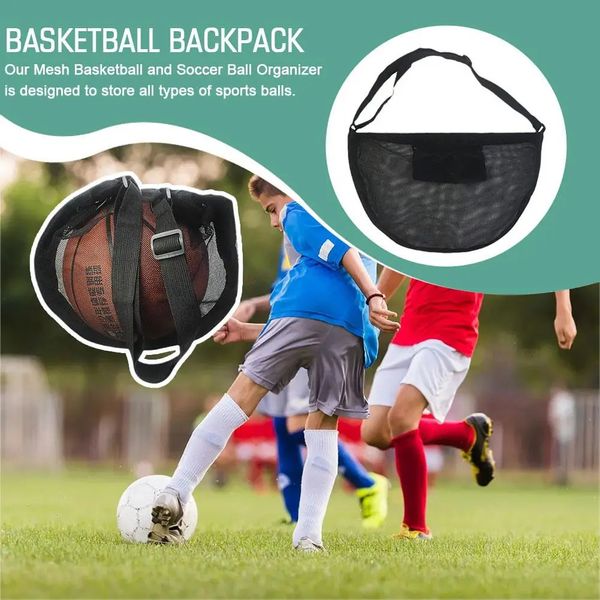 Bolas Ao Ar Livre Saco De Bola De Um Ombro Diagonal Estudante Mochila Treinamento Bolso Esportes Net Nylon Basquete Multi-funcional St S7A5 231212