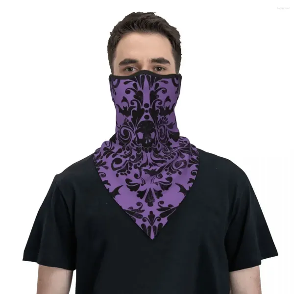 Bandanas kafatası damask desen kış boyun maskesi daha sıcak erkekler kadın yürüyüş av tüp atkı cadılar bayramı cadı goth okült yüz bandana gaiter