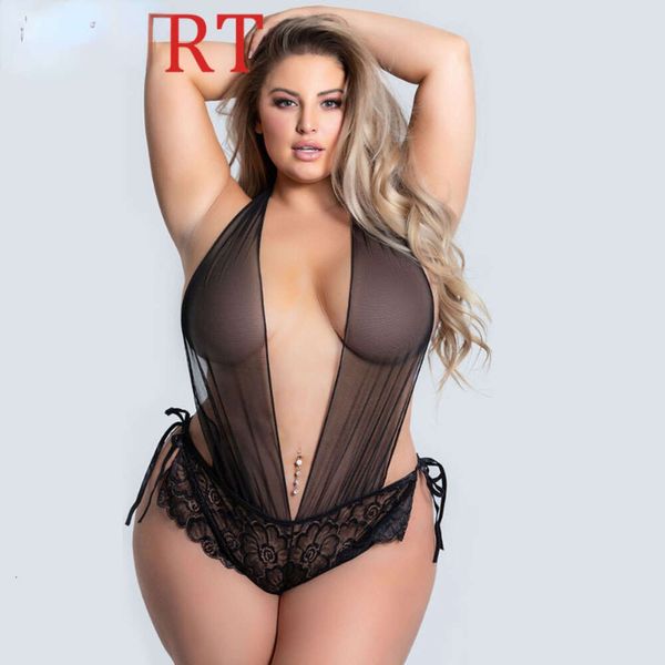 Dessous Sexy Nachahmung Seide Pamas Plus Size Body Nackte Brust Rückenfreie Verführung Nachthemd Porno Unterwäsche Sex Kleidung sexy