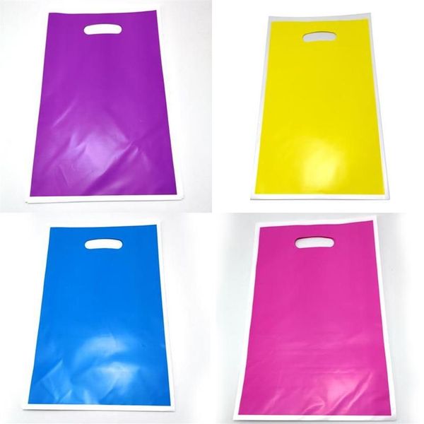 Cadeaupapier 20 stuks veel Babyshower Feest Meisjes Jongens Gunsten Effen Kleur Plastic Buitzakken Verjaardagsdecoratie Roze Blauw Groen Paars Gi301y