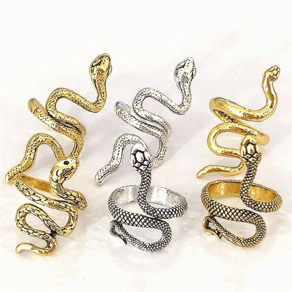 Lotti sfusi 30 pezzi oro argento anelli a fascia serpente multi-stile mix desgin fascino in lega fredda uomo donna regali festa gioielli vintage268P