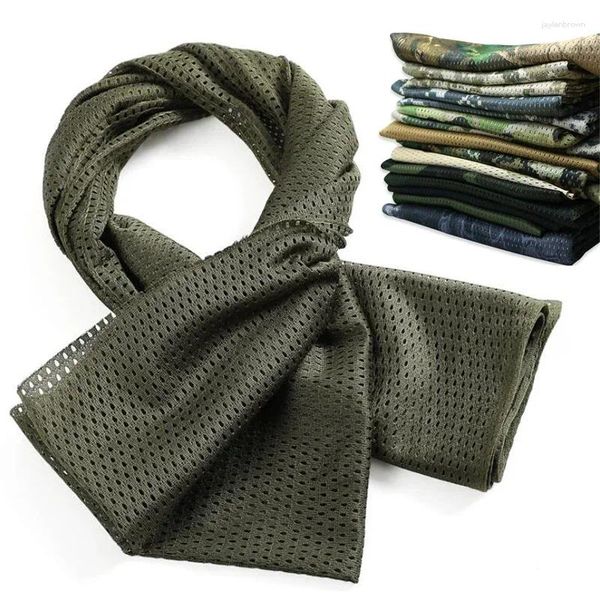 Bandanas militar tático cachecol camuflagem malha pescoço máscara facial cabeça envoltório respirável acampamento ao ar livre caça caminhadas cachecóis roupas