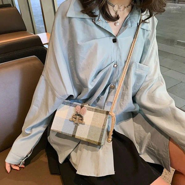 Borse da sera Borsa piccola Donna 2023 Crossbody Studentesse Versione coreana Versatile scatola quadrata carina Chic con una spalla