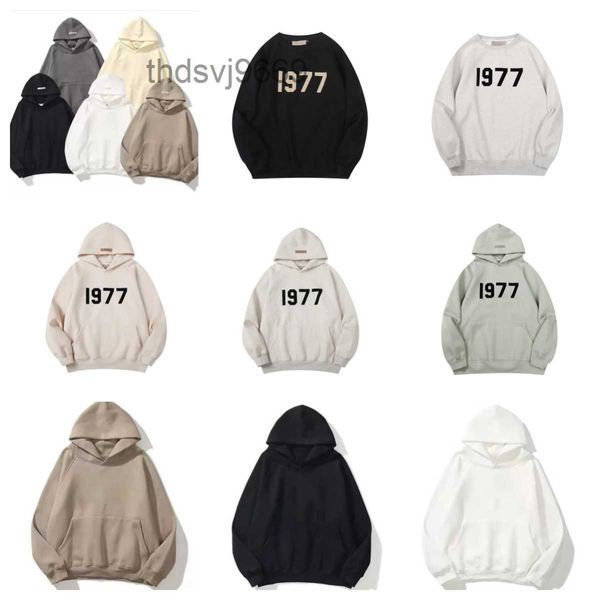 Ess Hoody Erkek Kadın Hoodies Kadınlar EssentialHoodie Erkekler Sıradan Spor Serin Baskılı Büyük Boyutlu Hoodie Hip Hop Street Sweater Yansıtıcı Mektup S-XL ES Hnwo