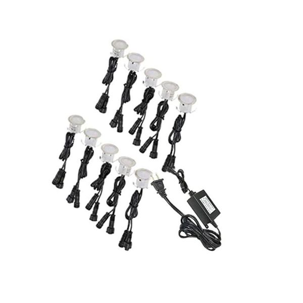 10pcs IP67 Su Geçirmez LED Güverte Işık Paslanmaz Çelik Gömme Merdiven LED Yeraltı Ampul Lambası LED Zemin Işık Duvar Spot Işığı 12V B247W