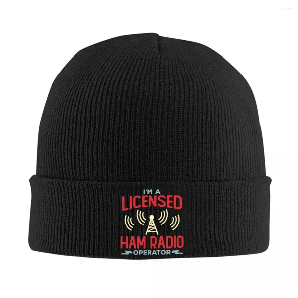 Berretti I'm A Licensed Ham Radio Operator Berretti lavorati a maglia Skullies da uomo da donna Berretti Autunno Inverno Cappelli Acrilico all'uncinetto