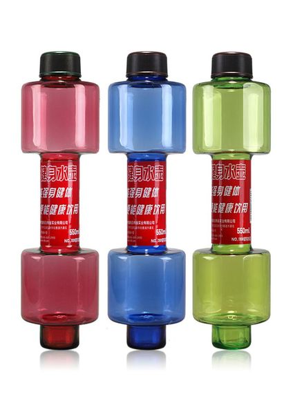 550 ml Hanteln geformte Kunststoff große große Kapazität Gym Sport Wasserflasche Outdoor Fitness Fahrrad Fahrrad Camping Radfahren Wasserkocher3483491