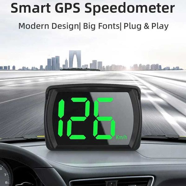 Универсальный автомобильный HUD, проекционный дисплей, GPS Hud, цифровой спидометр, измеритель скорости с большим шрифтом, KMH для всех грузовиков, автозапчасти Plug and Play