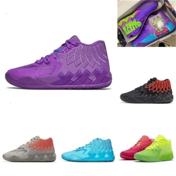 Lamelo Sportschuhe Hochwertiger Ball Lamelo 1 MB01 Basketballschuhe Sneaker Weiß Silber Blast Lo Ufo Nicht von hier und Rock Ridge