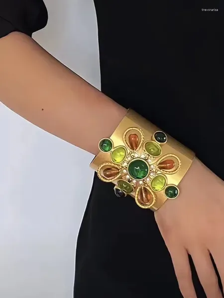 Pulseira Moda Atmosfera Alto Sentido Ampla Qualidade Acrílica Pulseira Feminina