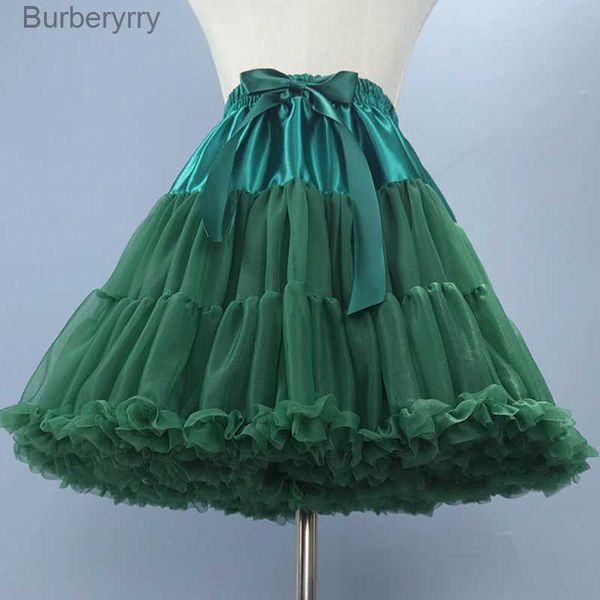 Saias tutu saia para mulheres mini saia de tule moda cintura alta lolita estilo a linha saia fe malha saias curtas senhora festa roupas l231212