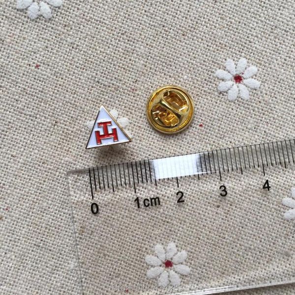 Brooches 2pc11mm Small York Rite Triple Tau Triangle Free Masons Gift For Fellow Masonic Freemason Lapel Pin Enamel Brooch Masonry Badges