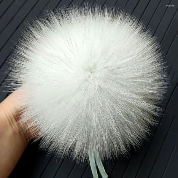 BERETS VERO POMPOM FURNO NATURALE con nastro in pizzo Pom Pom per tappeti per portametti fai -da -te BASSO POMANTE ACCESSI