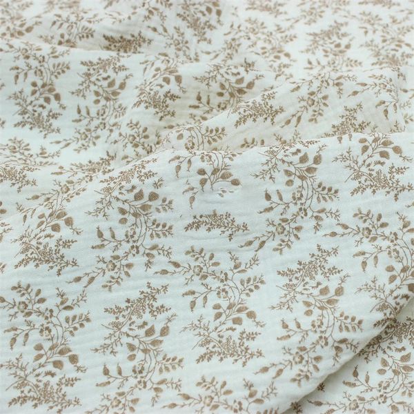 Tecido e costura 135x50cm pequeno floral macio doublelayer crepe para crianças roupas casa desgaste pijama artesanal diy tj20572 231211