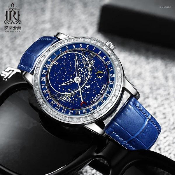 Armbanduhren Herren-mechanische Uhr, automatisch, hochwertiges Business, im Dunkeln leuchtendes, wasserdichtes japanisches Uhrwerk
