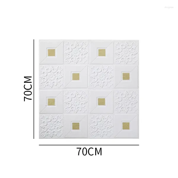 Adesivos de parede auto-adesivo espuma 3D anti-colisão papel de parede DIY sala de estar TV fundo decoração tijolo branco