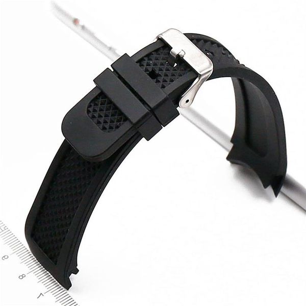 Силиконовый мужской 24 мм изогнутый интерфейс, пряжка, аксессуары для серии IWC, спортивный водонепроницаемый резиновый ремешок, мужские часы185f