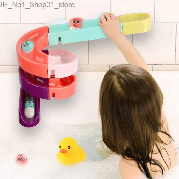 Giocattoli da bagno Giocattoli per bambini Giocattoli da bagno Regalo Fai da te Corsa Corsa Assemblaggio Pista Bagno Vasca da bagno Bambini Giocano con acqua nebulizzata Tazze giocattolo Giocattolo impilabile per bambini Q231212