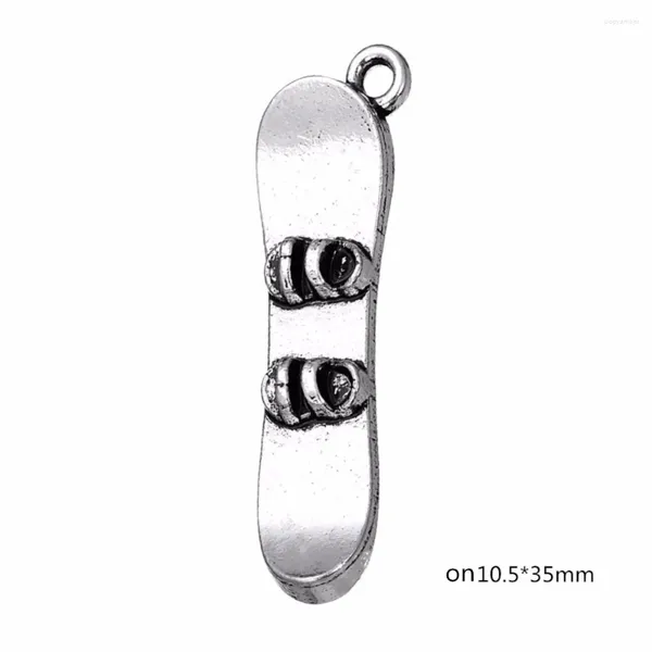 Anhänger Halsketten DOUBLE NOSE Zinklegierung Antik Silber Überzug Skateboard Sport Snowboard Charms Anhänger DIY Schmuck finden