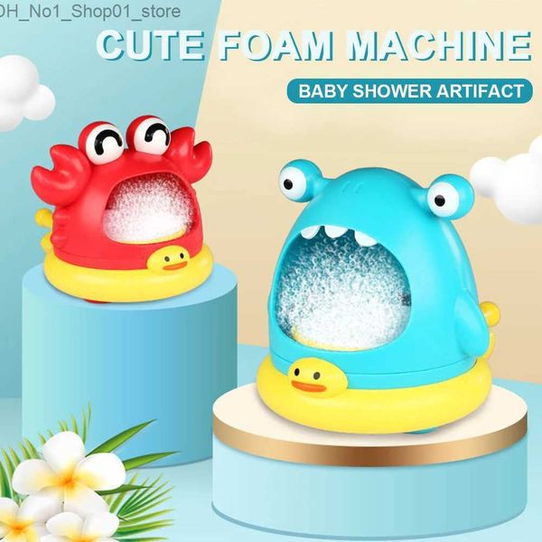 Banyo oyuncakları kabarcık yengeçler ve köpekbalığı bebek banyo oyuncak yürümeye başlayan banyo balonu havuz yüzme küveti sabun makinesi banyo oyuncak çocuklar için q231212
