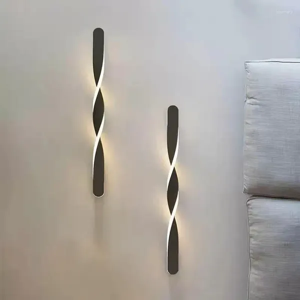 Lampada da parete Testata del letto Camera da letto Soggiorno TV Sfondo Minimalista Lunga striscia Scala Luce Lusso Alla moda Internet