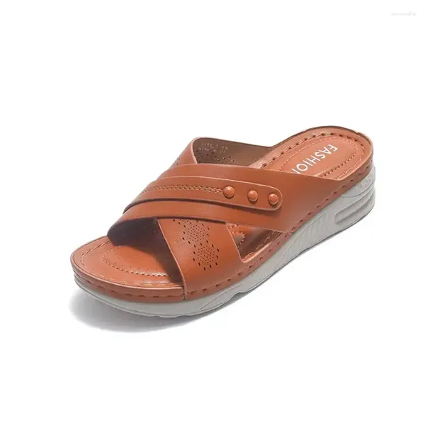 Sandalen Ecoleather ohne Absätze weiße Hausschuhe Schuhe Sommer Frau 2023 Schuhe flache Sandale für Frauen Turnschuhe Sportmodelle Typ