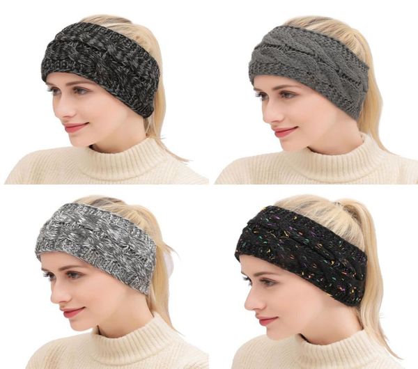 2018 Fascia per capelli lavorata a maglia all'uncinetto Donna Sport invernali Avvolgere la testa Fascia per capelli Turbante Fascia per la testa Scalda orecchie Beanie Cap Fasce 9052567