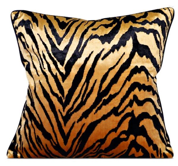 Cuscino Moda Freddo Leopardo Giallo Astratto Decorativo Cuscino di Tiro/Almofadas Caso 45 50 Copertura Moderna Europea Decorazione Della Casa