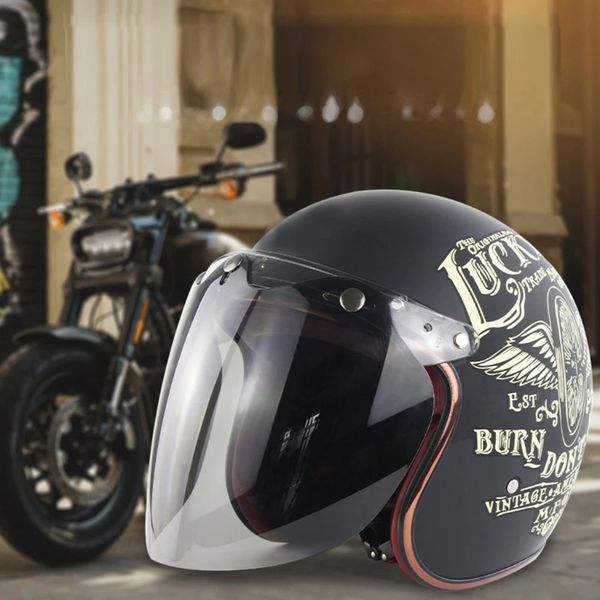 Óculos ao ar livre aberto rosto capacete viseira 3 snap escudo bolha colorida acessórios da motocicleta 231211