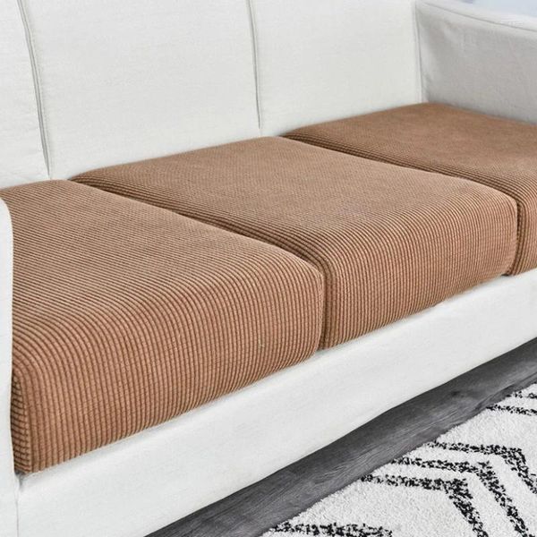 Cadeira cobre cor sólida engrossar sofá elástico para sofás sala de estar protetor capa almofada de assento lavável sofá removível