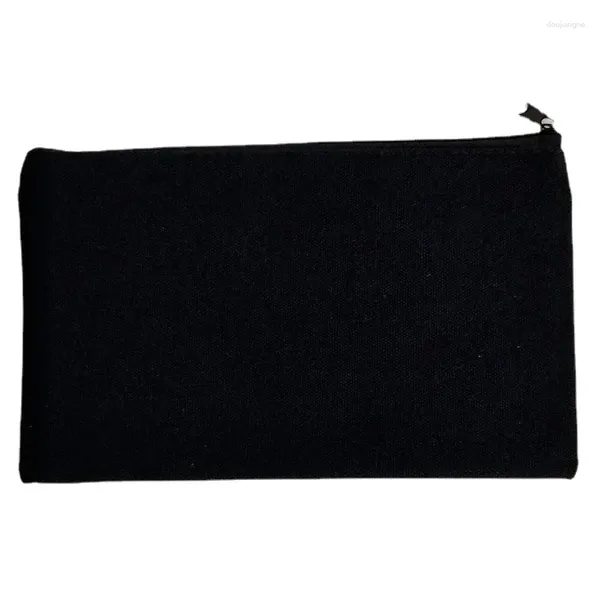 Bolsa de lona com zíper para lápis, estojo para maquiagem, artesanato, sacos de armazenamento de cosméticos, estudantes, meninas, banco de potência, fone de ouvido, batons, organizador