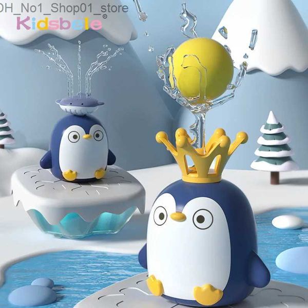 Brinquedos de banho brinquedos de banho pinguim spray elétrico água flutuante rotação sprinkler chuveiro jogo para crianças criança natação banheiro presente q231212