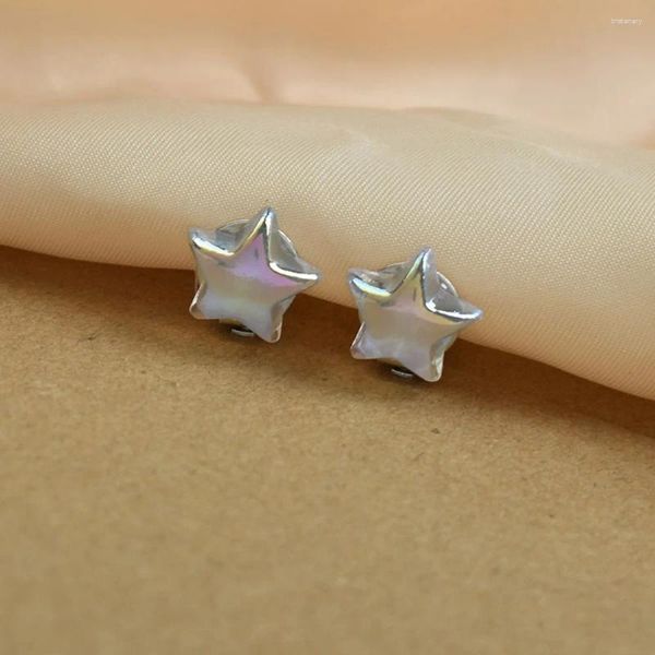 Orecchini posteriori moda semplice cuore stella clip per le donne piercing finti gioielli in resina orecchini geometrici del polsino dell'orecchio regalo di compleanno